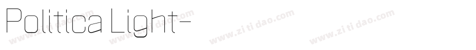 Politica Light字体转换